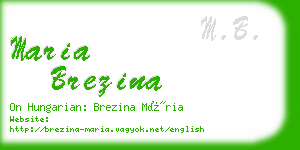 maria brezina business card